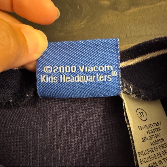 Vintage 2000 Blue’s Clues Embroidered Shirt Toddler 3T Navy Retro Nickelodeon - Picture 6 of 7